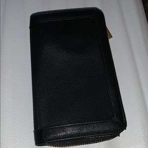 Black checkbook wallet